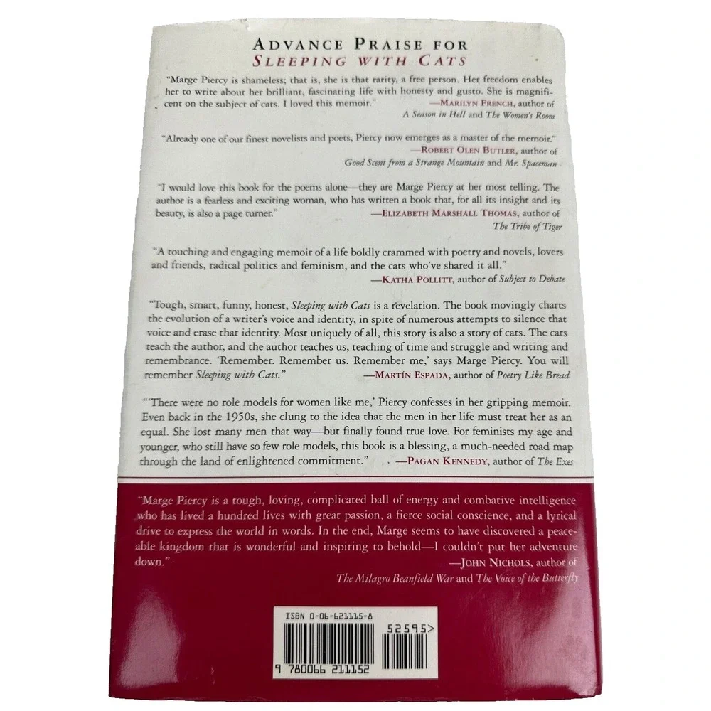 Sleeping with Cats: A Memoir - Hardcover By Marge Piercy c. 2002